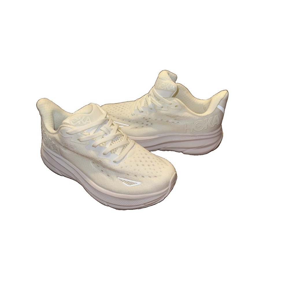 HOKA Clifton 9 White White Running Shoes Women's Size 7 1127896-WWW